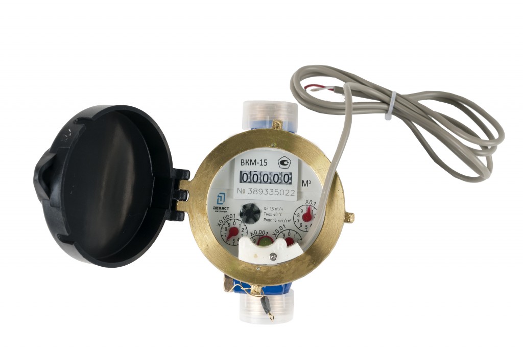 Счетчик воды ВКМ-15 ДГ2 мокроход с герконовым датчиком, Декаст Метроник